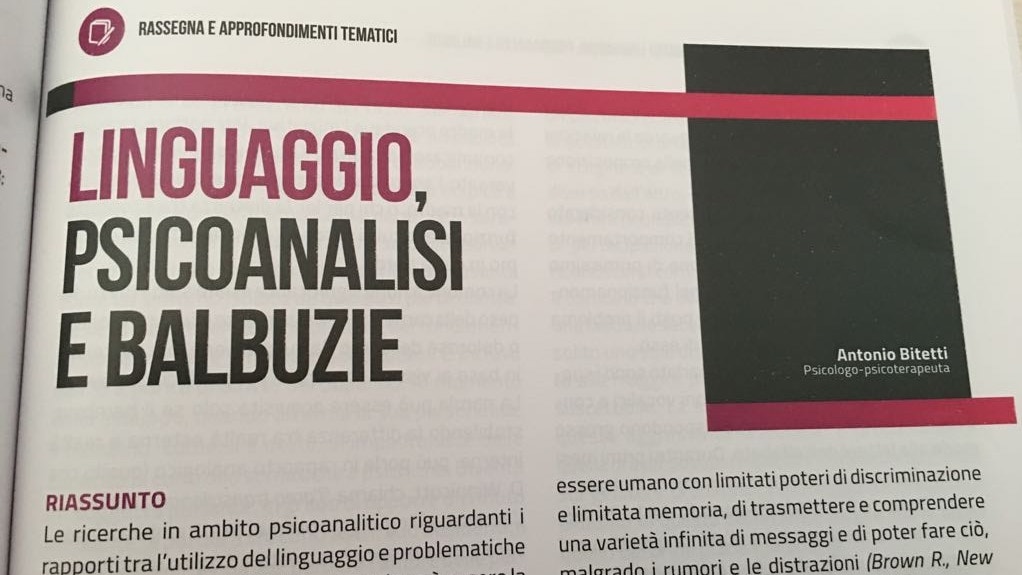 Linguaggio e Balbuzie